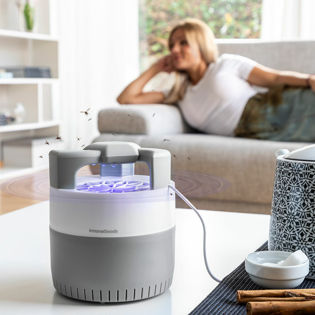 Myggavvisande lampa med insugningsfunktion KL Silen InnovaGoods - 8