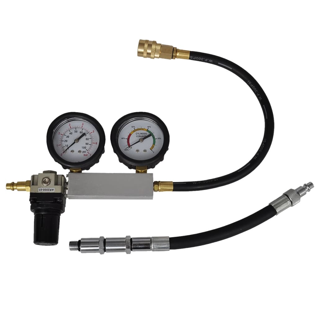 vidaXL Cylinderläckagetestare set - 3