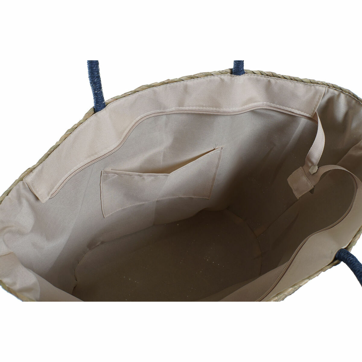 Strandväska DKD Home Decor Orange Naturell Marinblå Fibrer 49 x 18 x 37 cm (2 antal) - 7