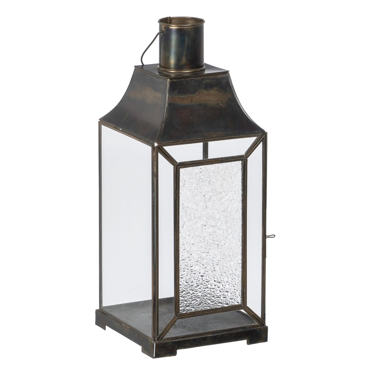 Ljusstakar Glas Gyllene Metall 17 x 17 x 44 cm