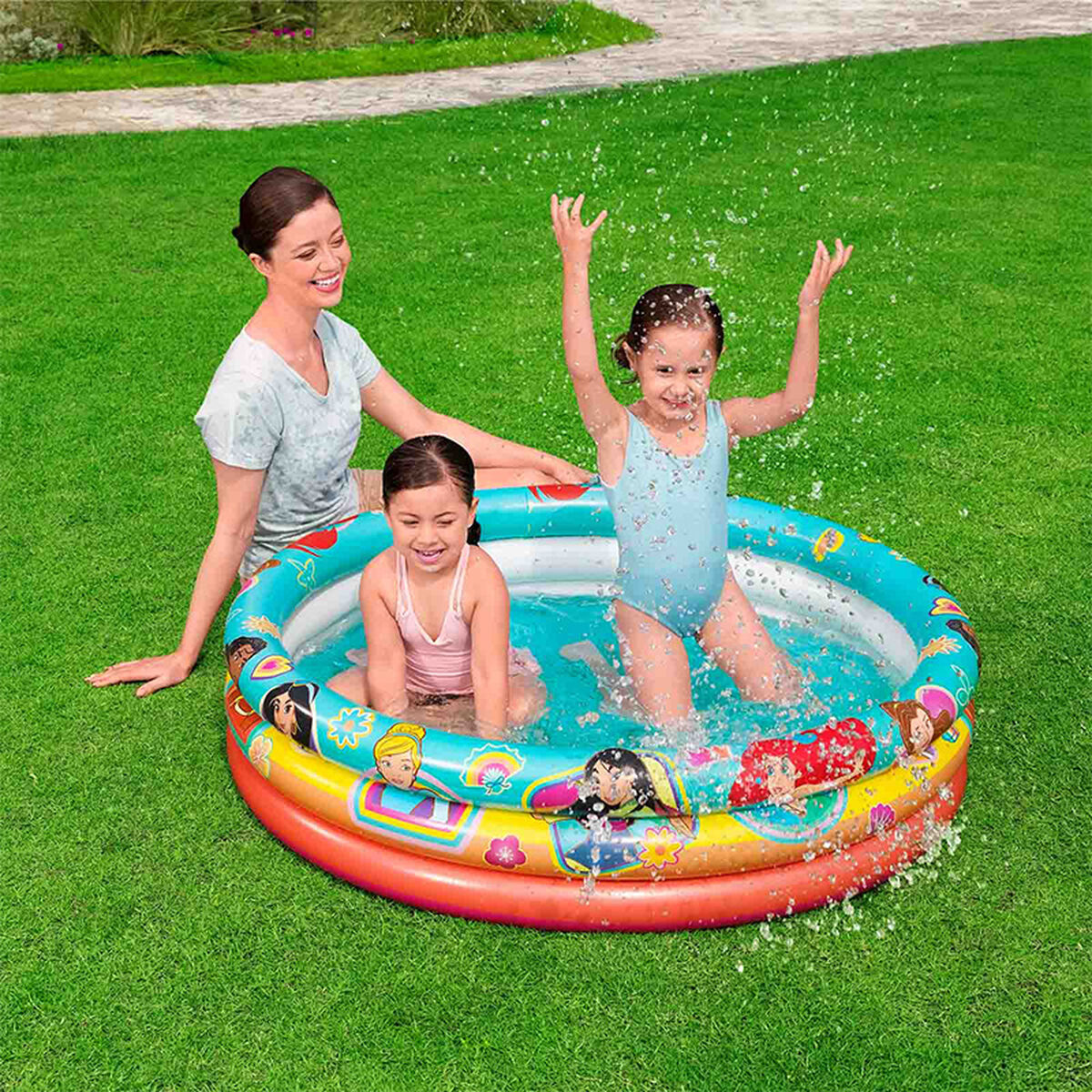 Bestway Uppblåsbar Pool Disney Prinsessor 122x30 cm +2 År Trädgård 91099 - 3