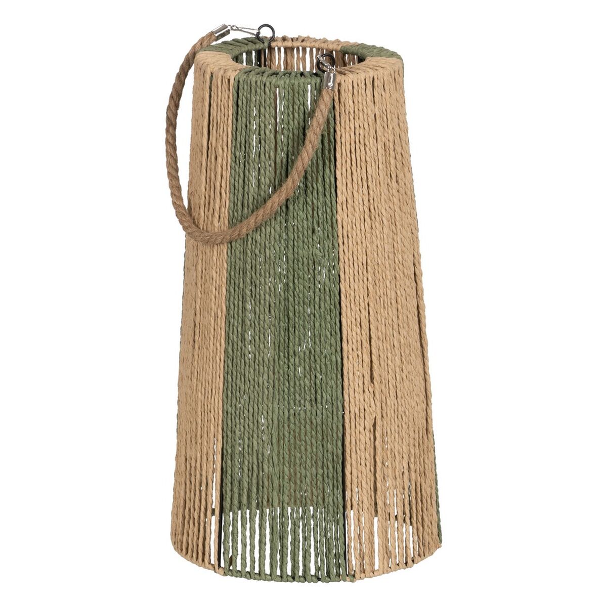 Lykta Ljusstakar Lykta Grön Beige Metall Papper Glas 25 x 25 x 50 cm