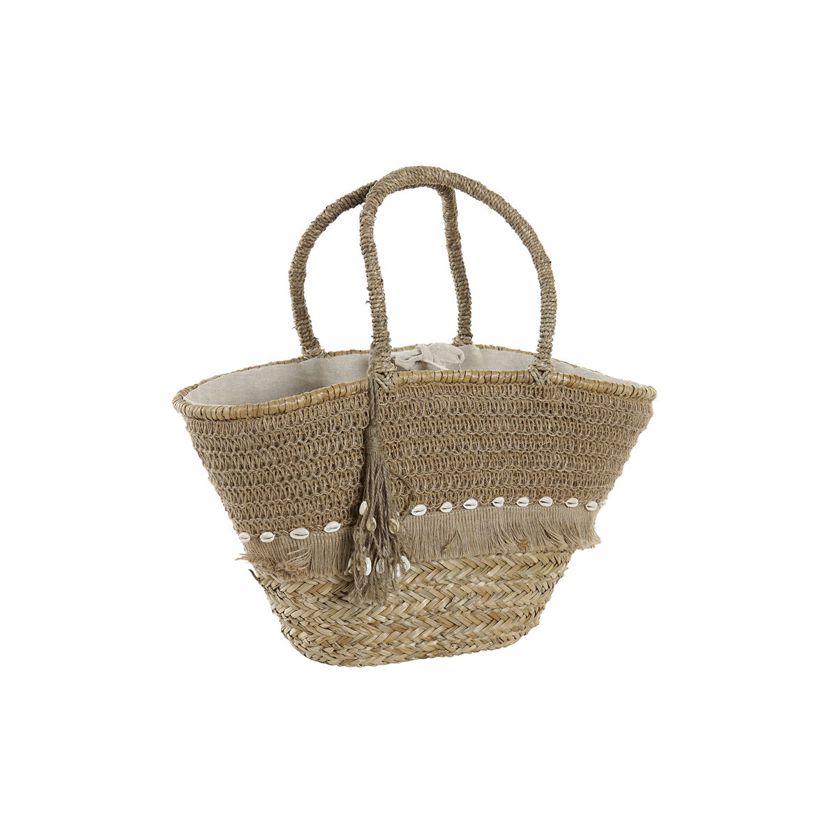 Strandväska DKD Home Decor 53 x 15 x 51,5 cm Naturell Sjögräs - 4
