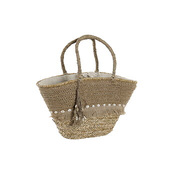 Strandväska DKD Home Decor 53 x 15 x 51,5 cm Naturell Sjögräs