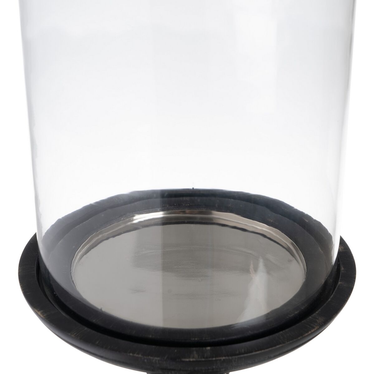 Ljusstakar Svart Trä Glas 23 x 23 x 58 cm - 4