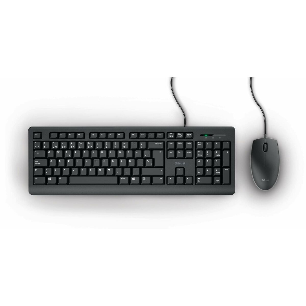 Trådlöst Tangentbord och Mus Trust Taro Qwerty Spanska - 4