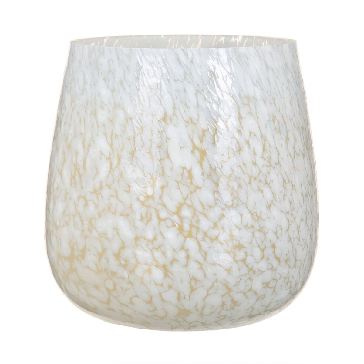 Ljusstakar Glas 13 x 13 x 13 cm Vit