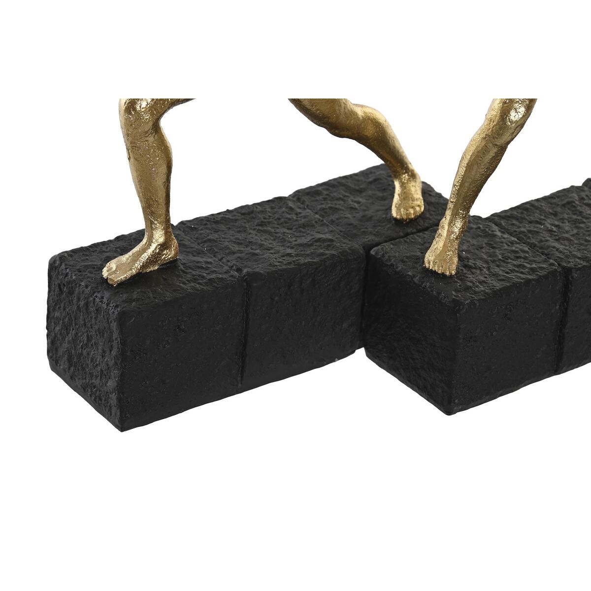 Prydnadsfigur DKD Home Decor 21 x 5,5 x 25,5 cm Svart Gyllene Gymnast (2 antal) - 2