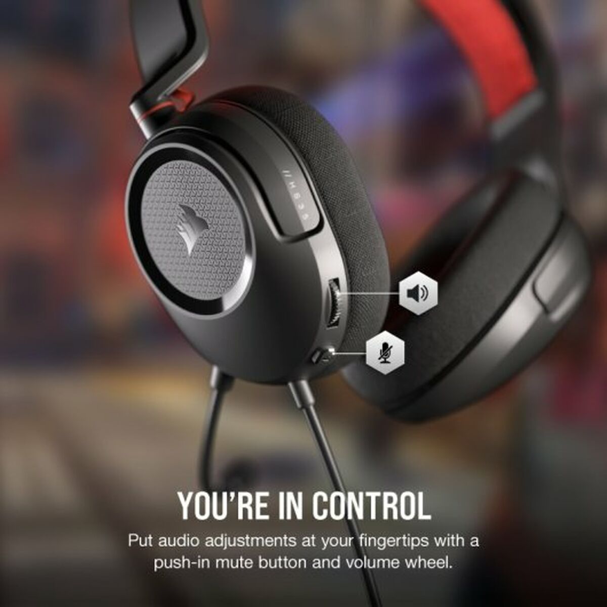 Hörlurar med Mikrofon Corsair HS35 v2 Svart - 8