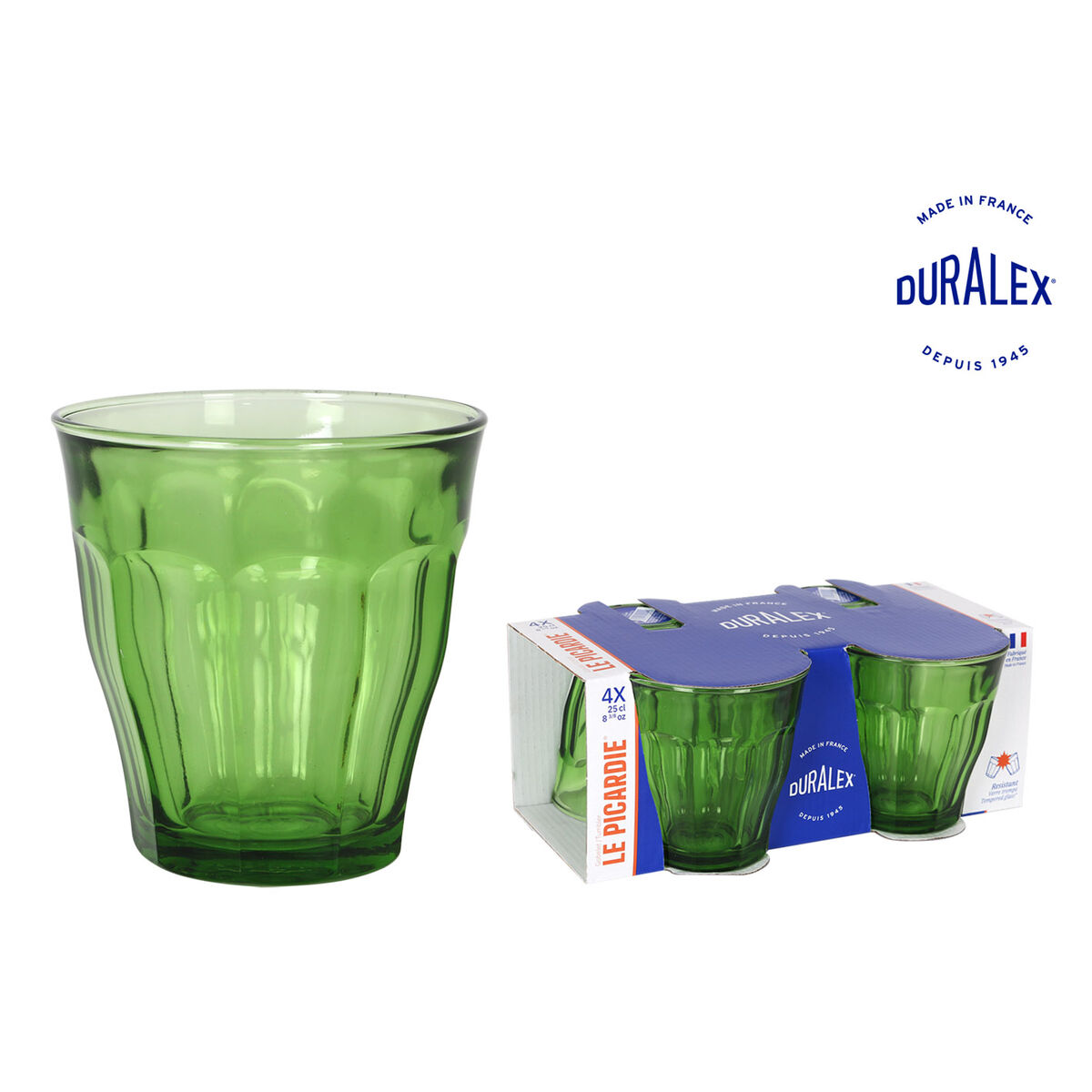 Glasset Duralex Grön 250 ml (Renoverade A) - 3