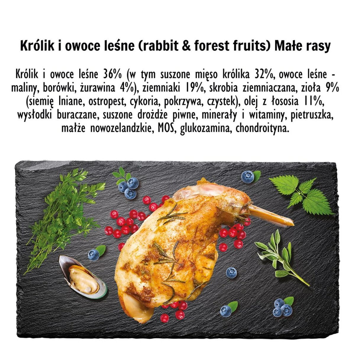 Foder Paka Zwierzaka Rabbit with forest fruits S Kanin 1,5 Kg - 2