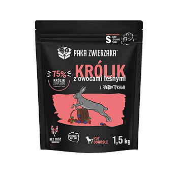 Foder Paka Zwierzaka Rabbit with forest fruits S Kanin 1,5 Kg