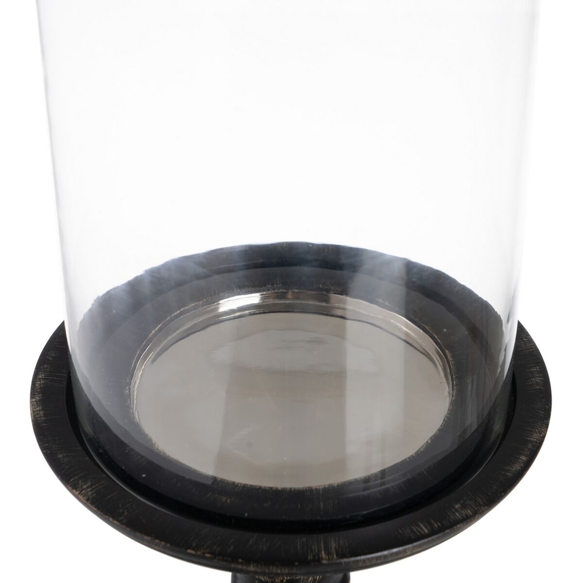 Ljusstakar Svart Trä Glas 18 x 18 x 47 cm - 4