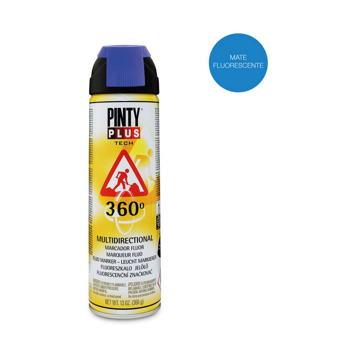Sprejfärg Pintyplus Tech T118 360º Blå 500 ml - 4