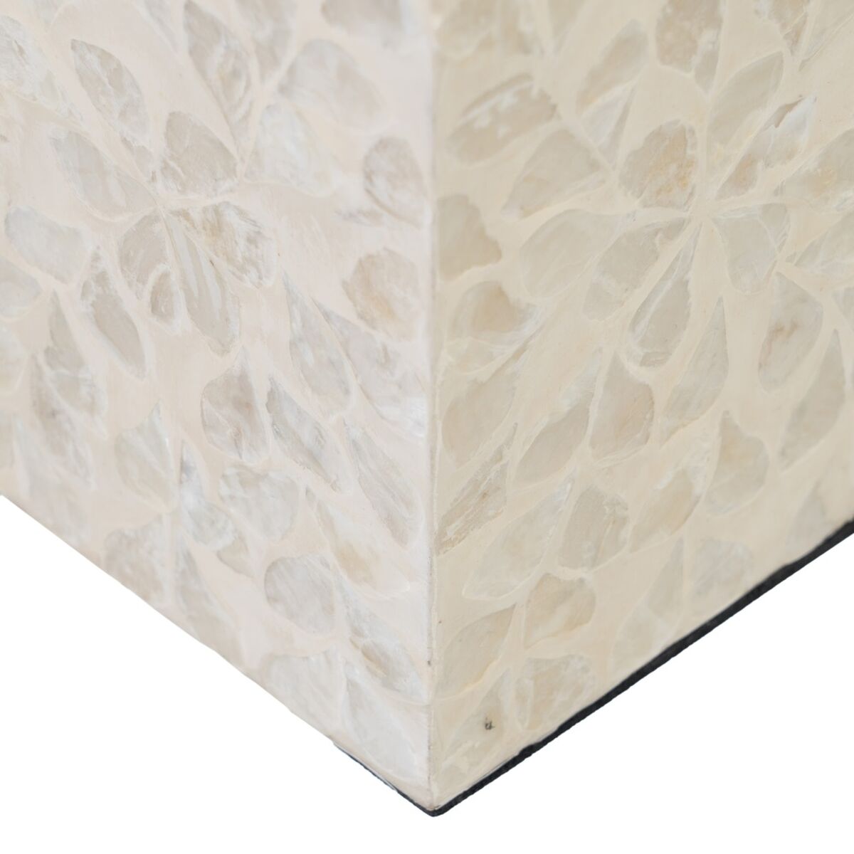 Ljusstakar Beige Pärlemor Trä MDF 10,5 x 10,5 x 16 cm - 4