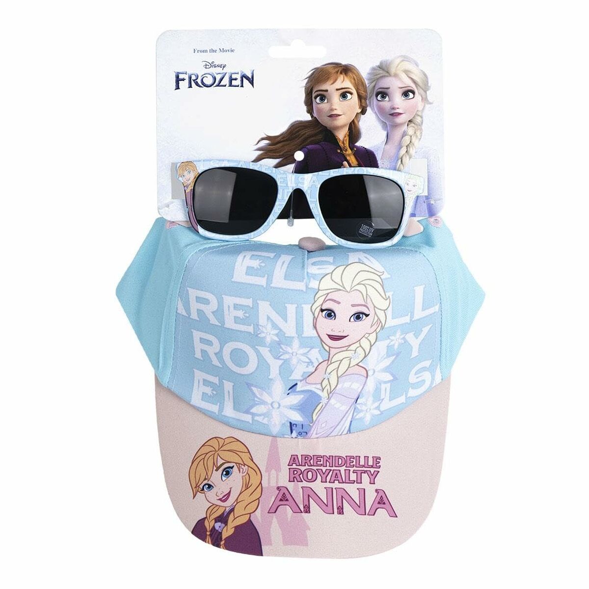 Keps och solglasögon set Frozen Blå