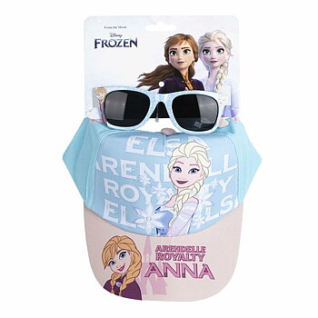 Keps och solglasögon set Frozen Blå