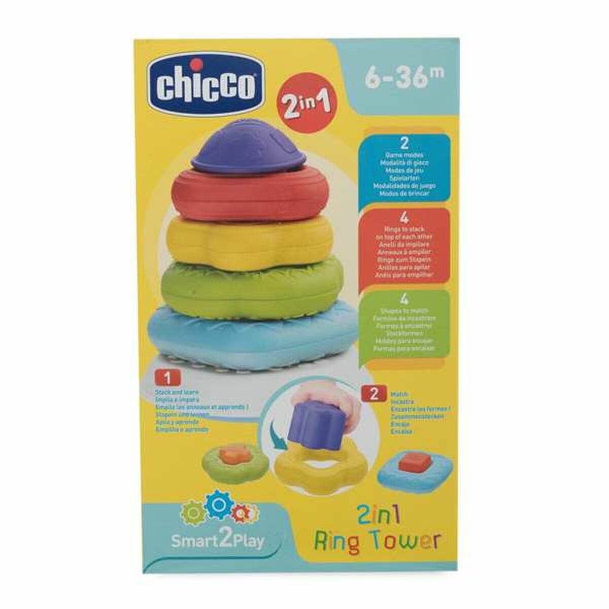 Staplingsbara block Chicco Pyramid Ringar - 7
