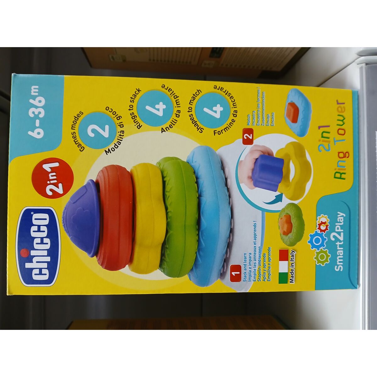 Staplingsbara block Chicco Pyramid Ringar - 12