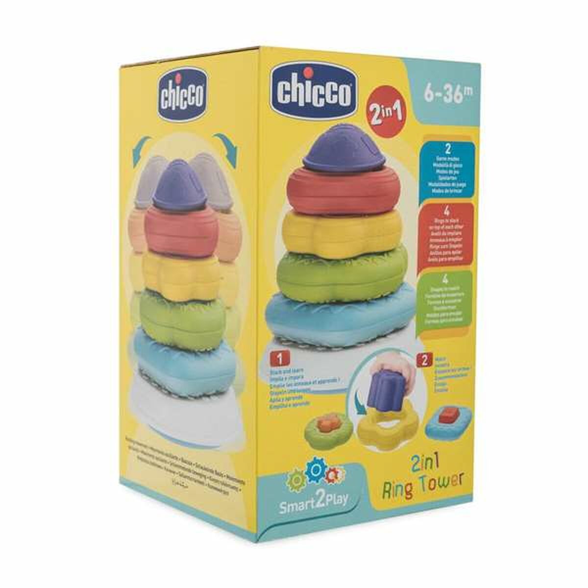 Staplingsbara block Chicco Pyramid Ringar - 8