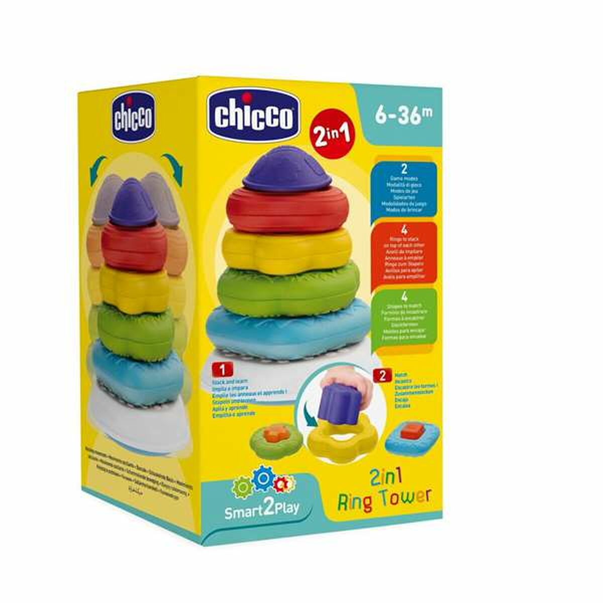 Staplingsbara block Chicco Pyramid Ringar - 9