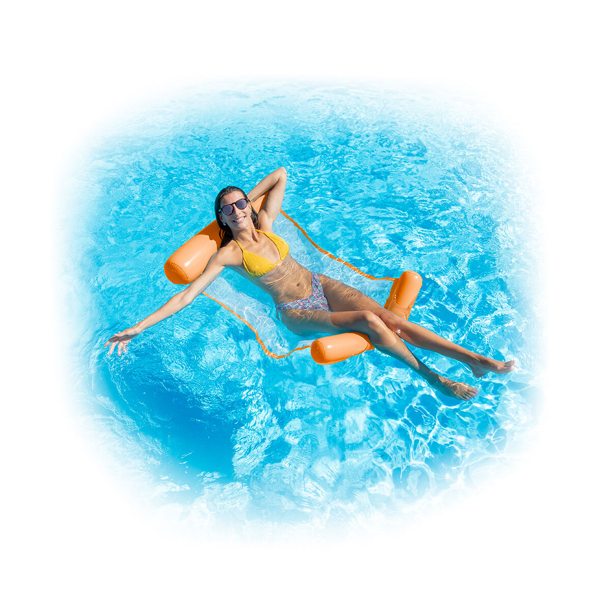 Enkel flytande vattenhängmatta för pool Pulok InnovaGoods - 5