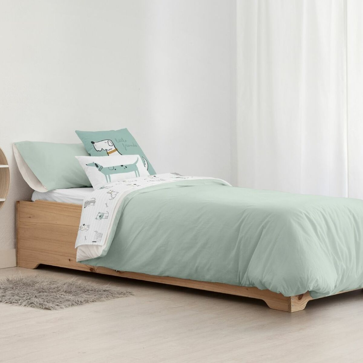 Påslakan Kids&Cotton Kanu Mint 175 Trådar 180 x 220 cm - 3