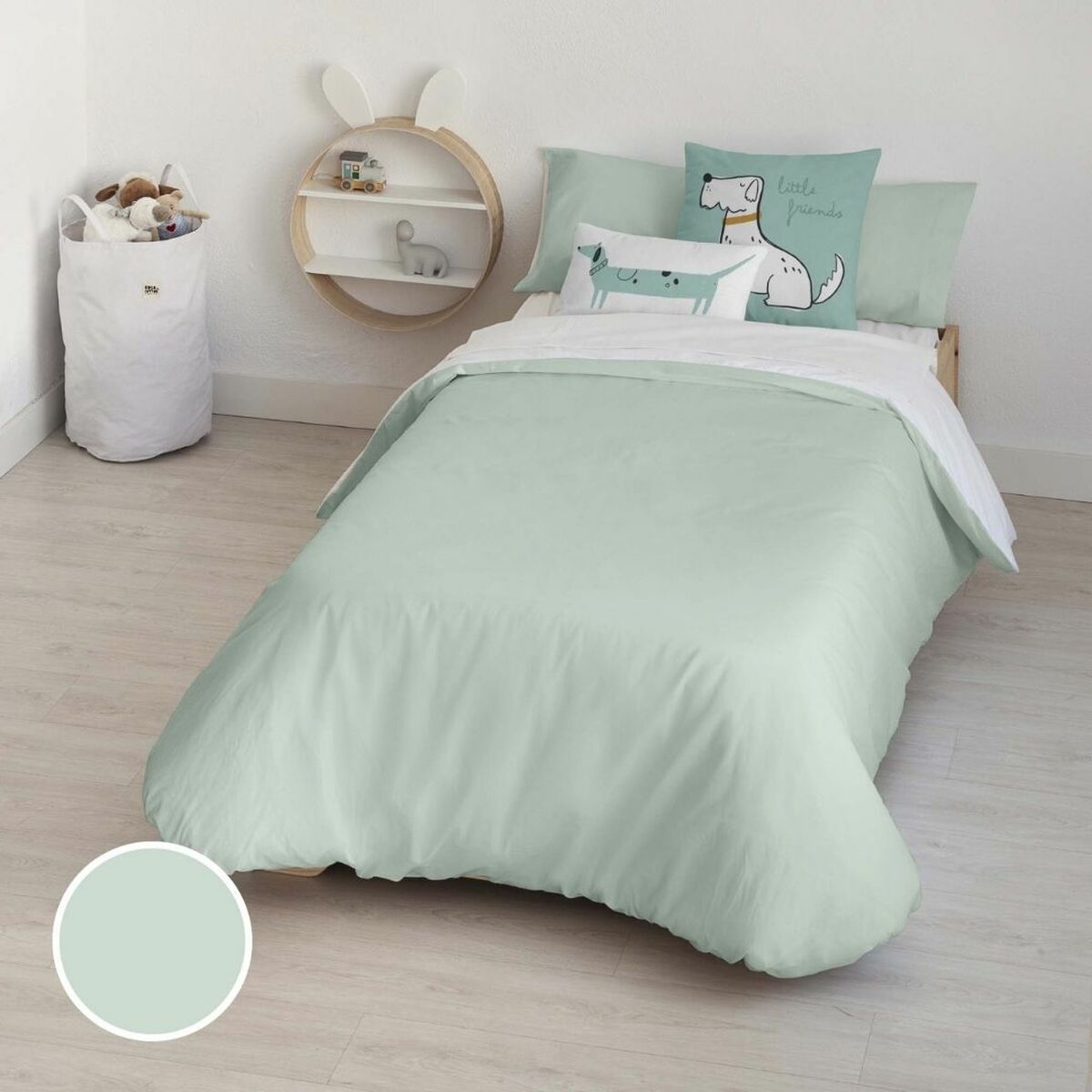 Påslakan Kids&Cotton Kanu Mint 175 Trådar 180 x 220 cm - 2