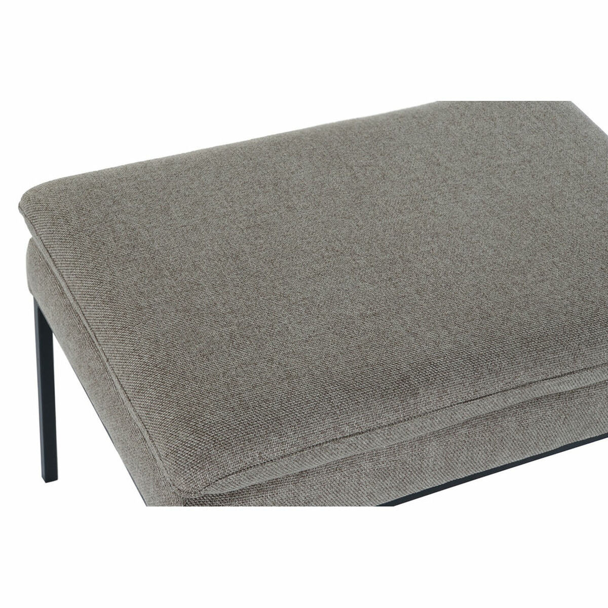Fotpall DKD Home Decor Brun Svart Polyester Järn (60 x 40 x 42 cm) - 2