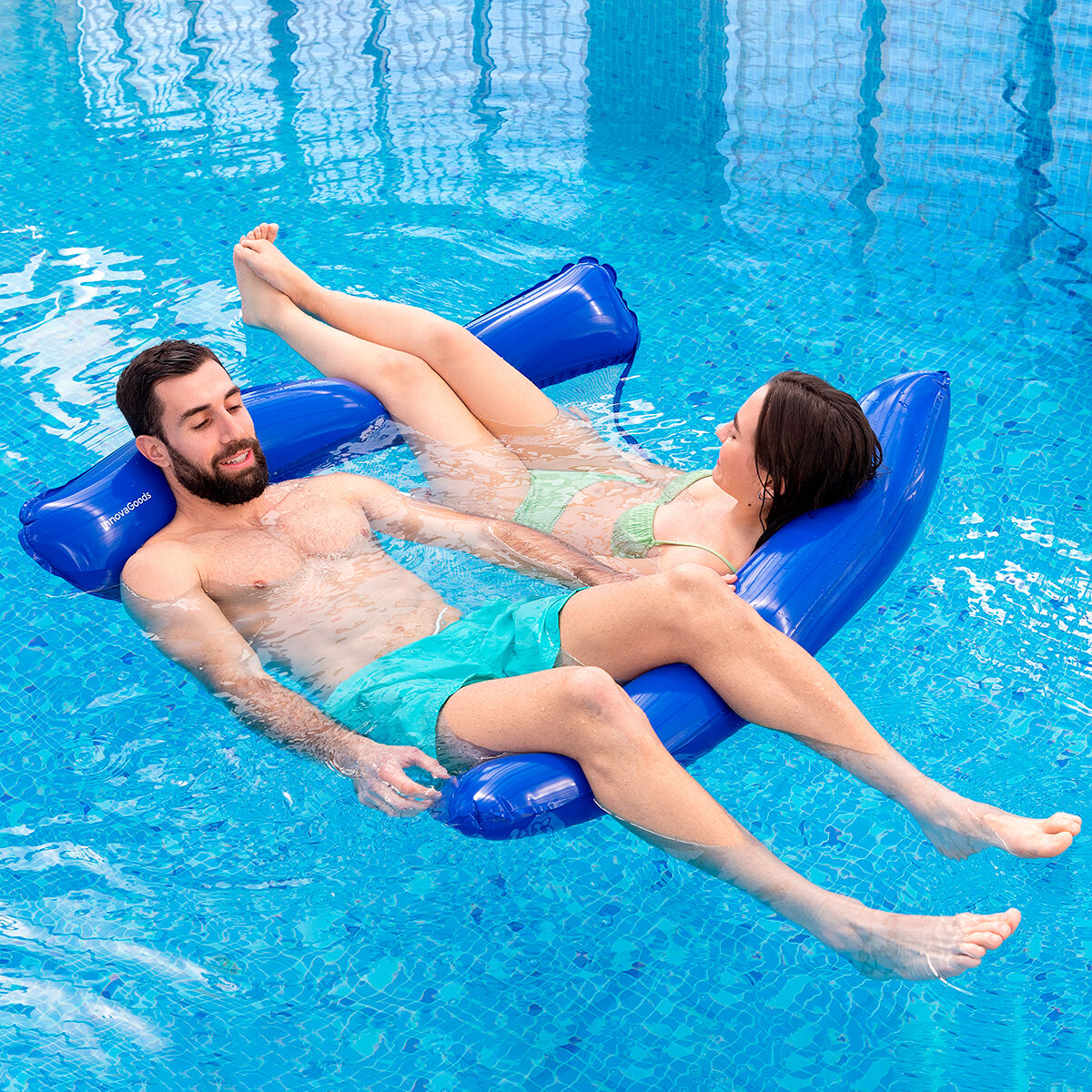 Dubbel flytande vattenhängmatta för pool Twolok InnovaGoods - 20
