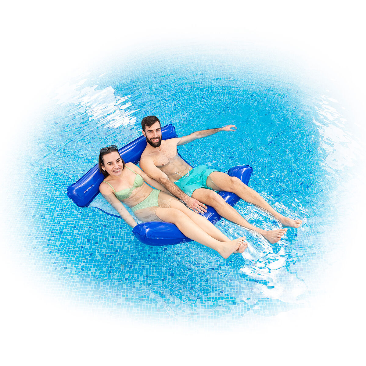 Dubbel flytande vattenhängmatta för pool Twolok InnovaGoods - 5
