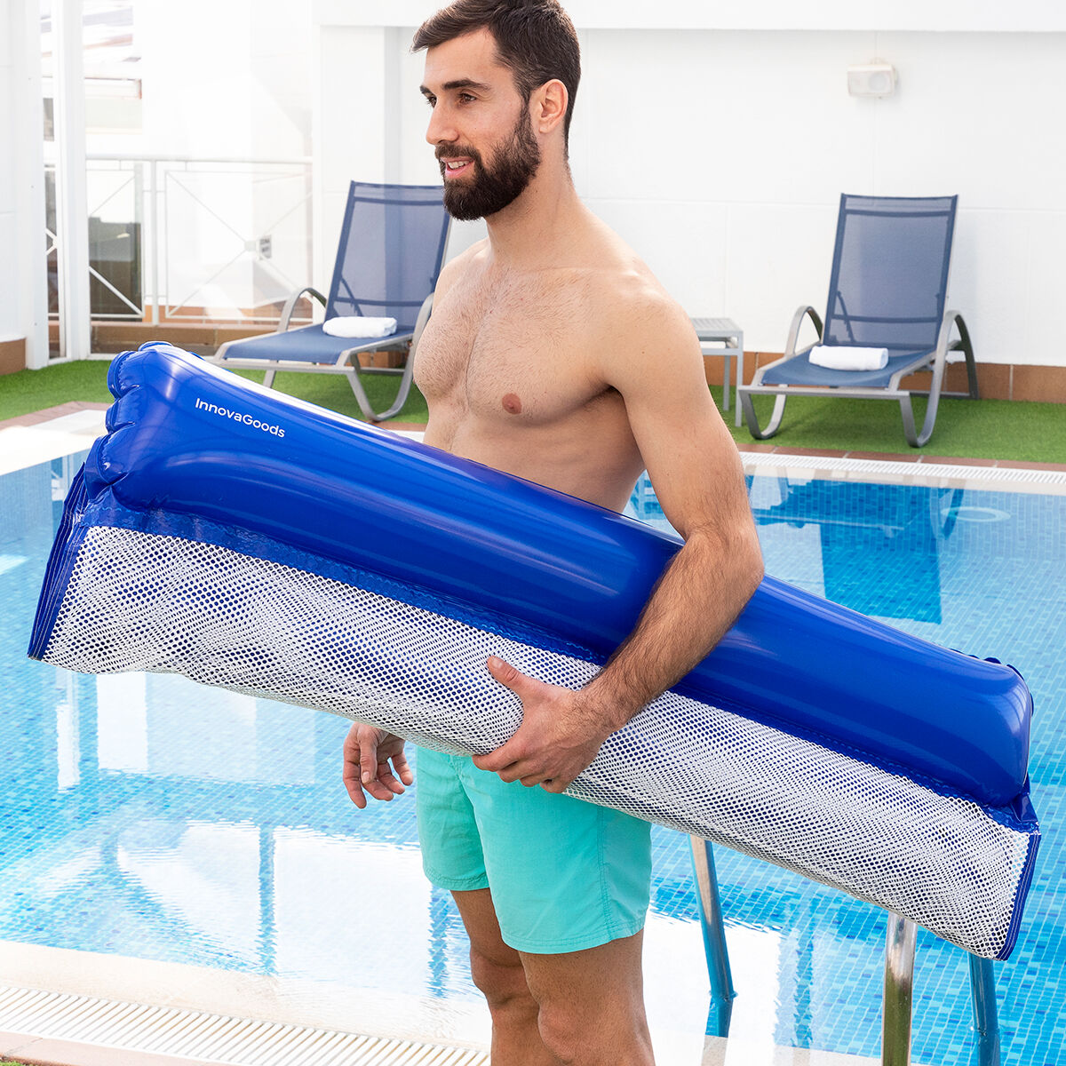 Dubbel flytande vattenhängmatta för pool Twolok InnovaGoods - 21