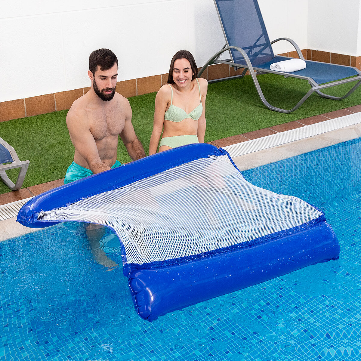 Dubbel flytande vattenhängmatta för pool Twolok InnovaGoods - 23