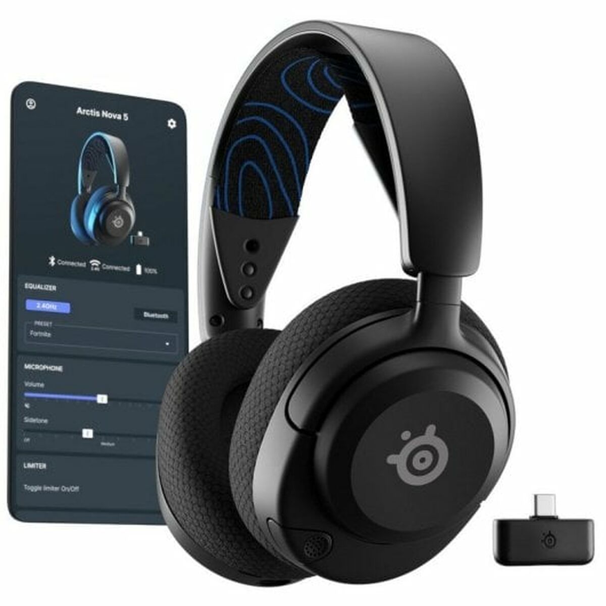 Hörlurar med Mikrofon SteelSeries Svart - 4