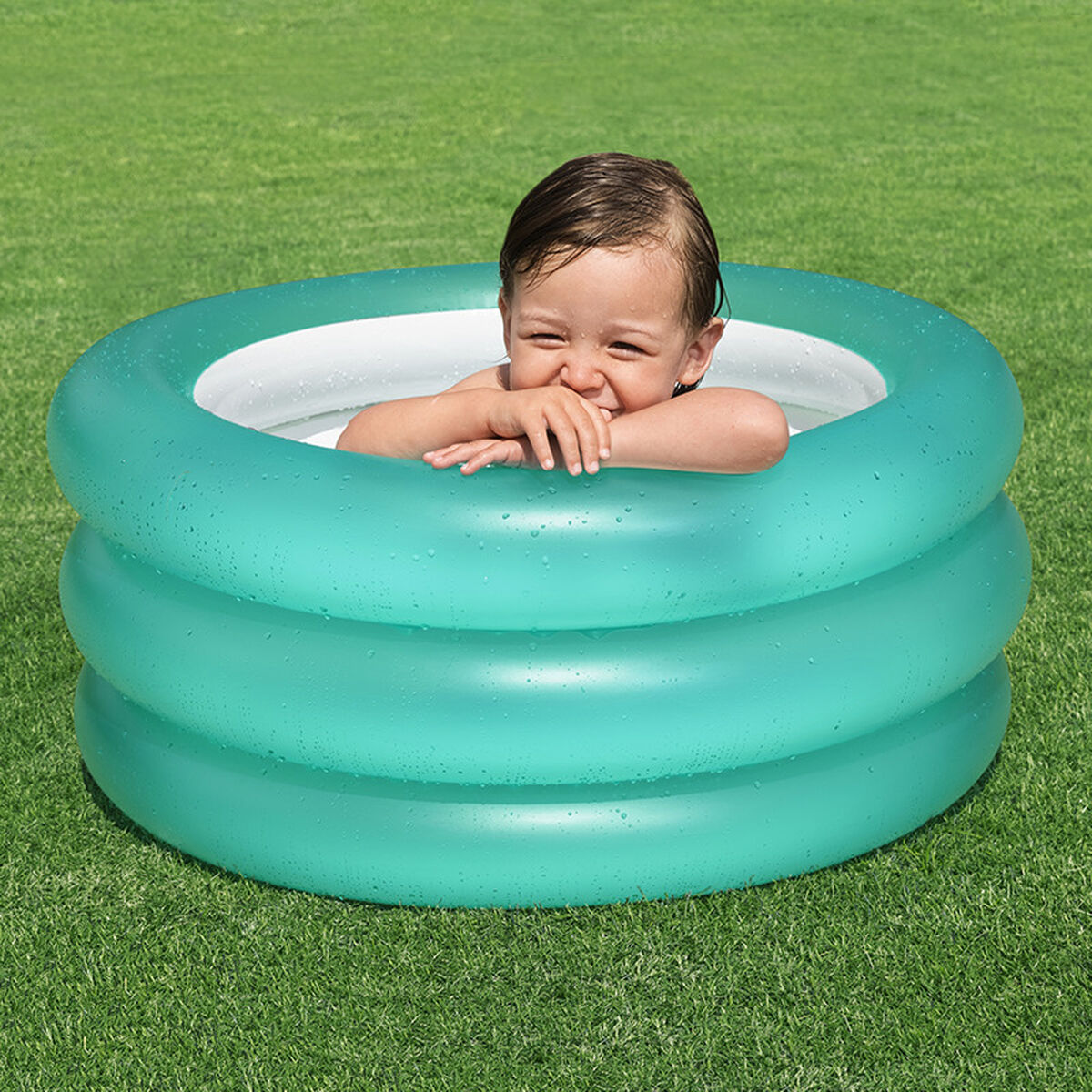 Bestway Uppblåsbar Barnpool 3 Ringar Mixade Färger 70x30 cm +2 År Trädgård 51033 - 3