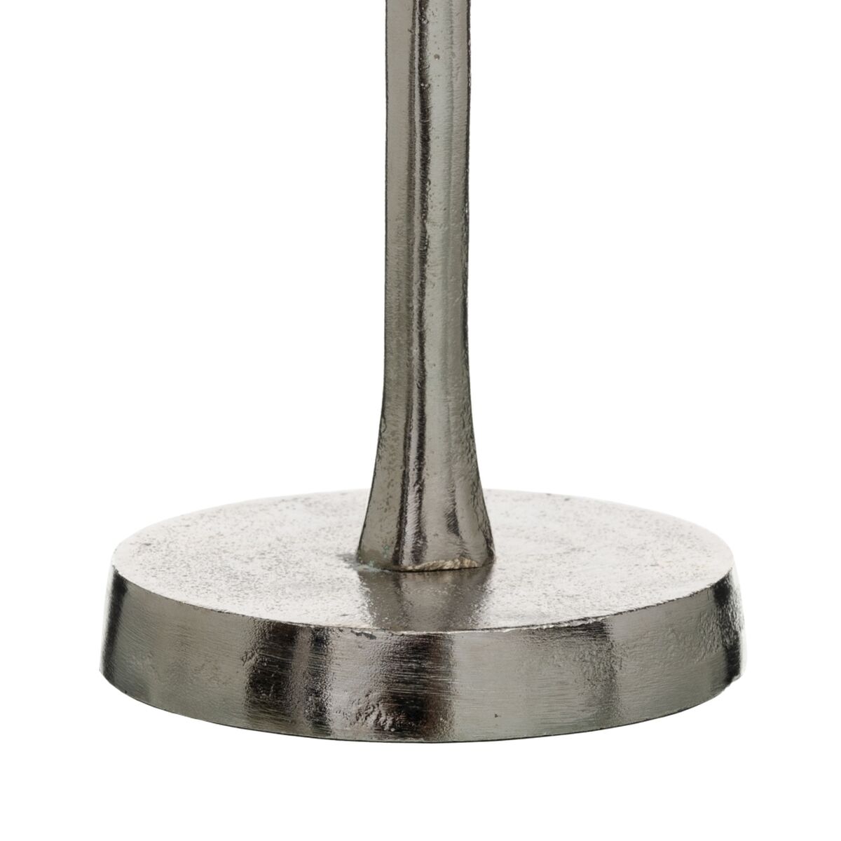 Ljusstakar Grå Silvrig Aluminium Glas 11 x 11 x 56 cm - 5
