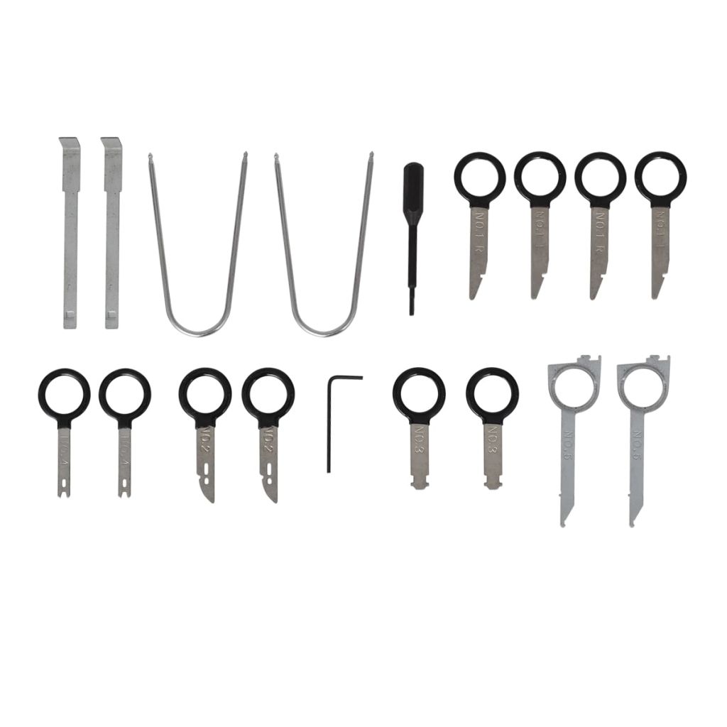 vidaXL Bilradio borttagningsnycklar 20-pack
