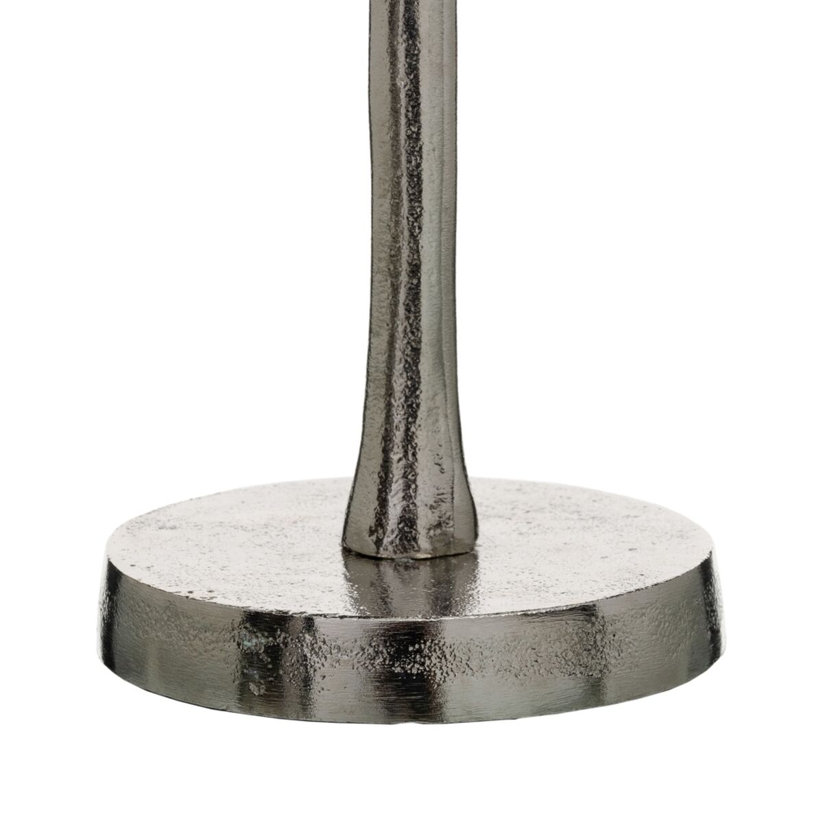 Ljusstakar Grå Silvrig Aluminium Glas 11 x 11 x 48 cm - 5