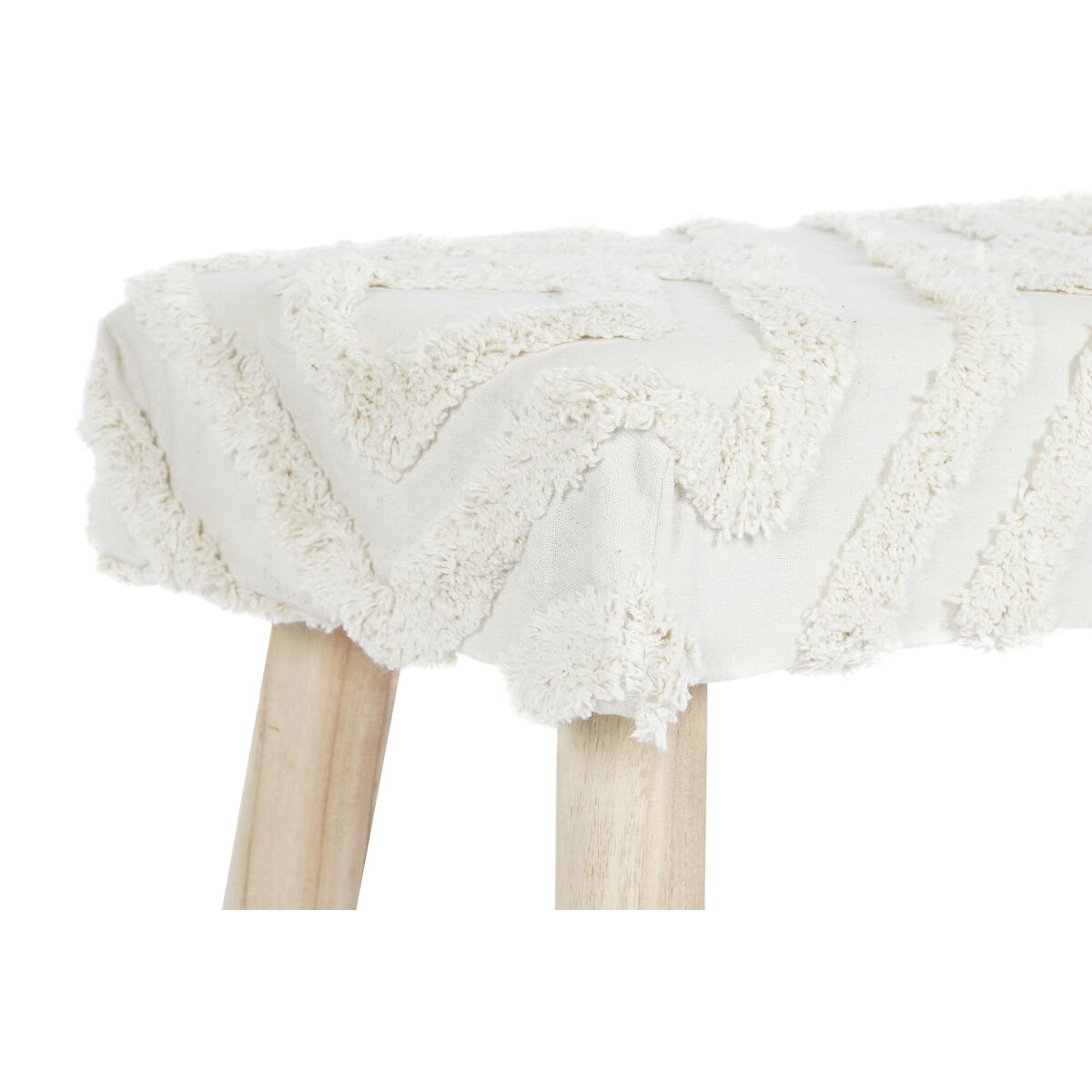 Fotpall DKD Home Decor Vit Brun Urban 60 x 30 x 40 cm - 3