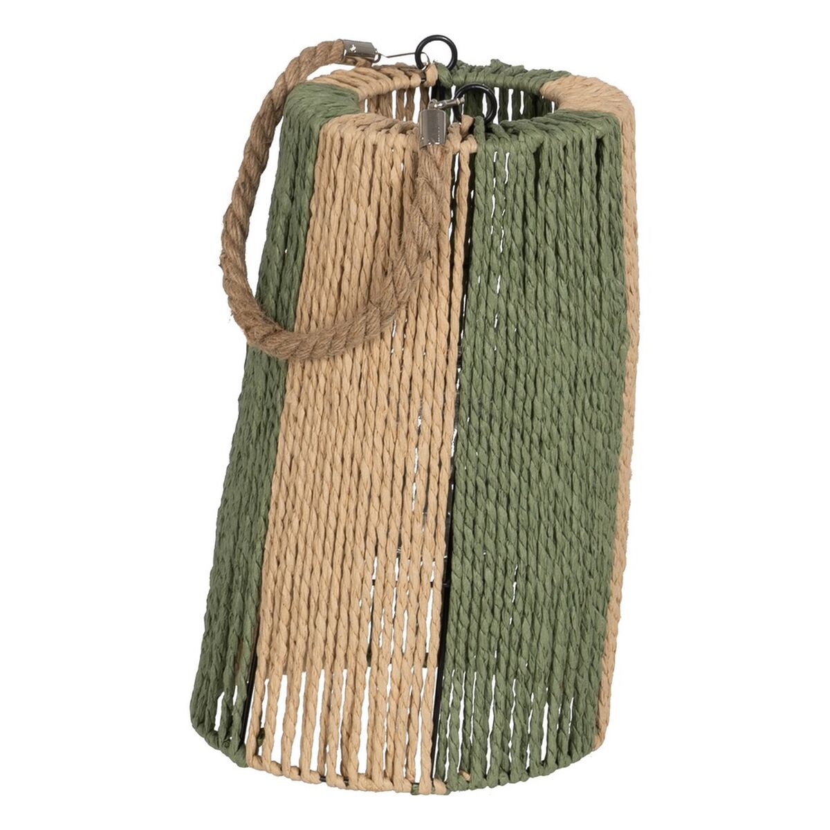 Lykta Ljusstakar Lykta Grön Beige Metall Papper Glas 19 x 19 x 30 cm