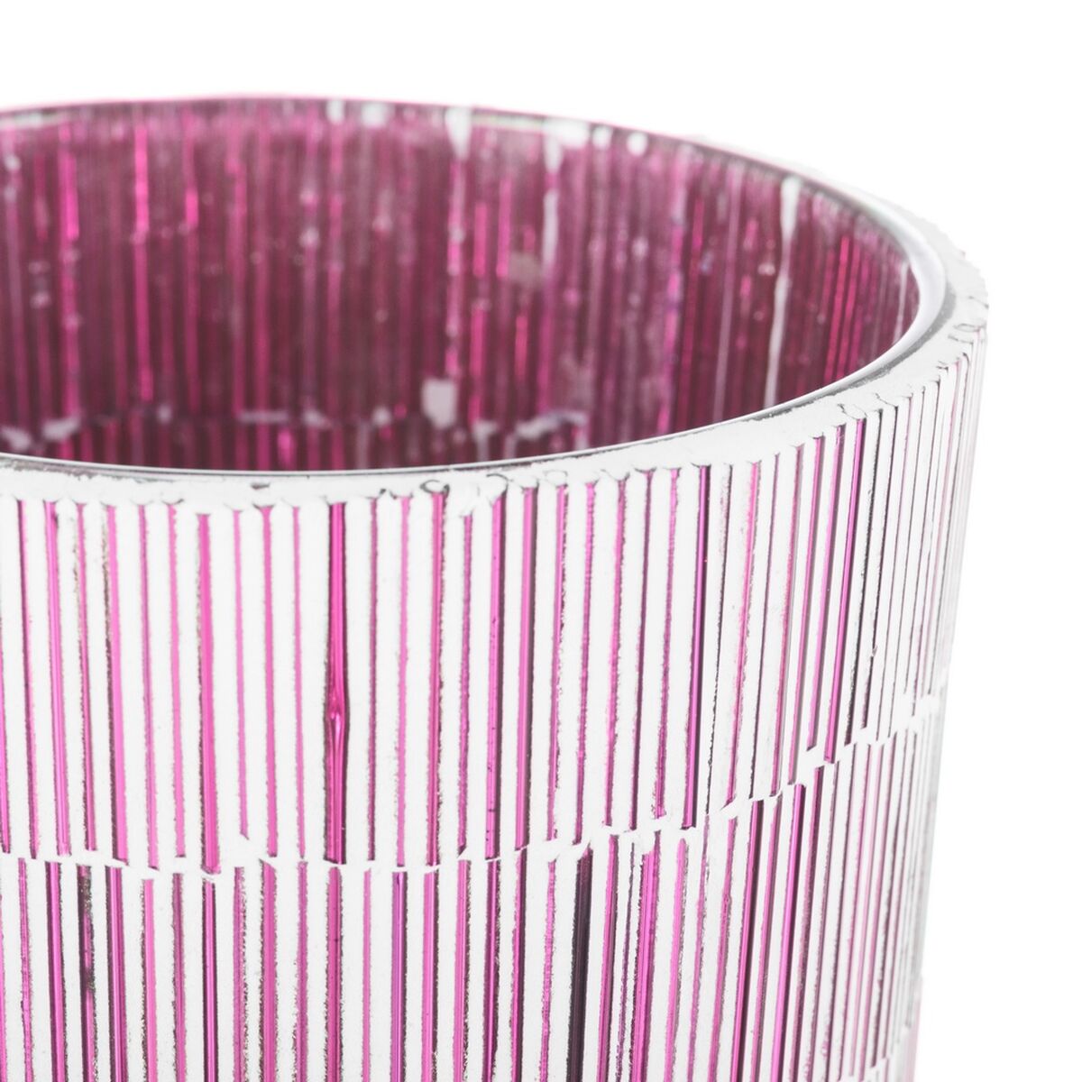 Ljusstakar Rosa Glas Cement 10 x 10 x 13 cm - 2