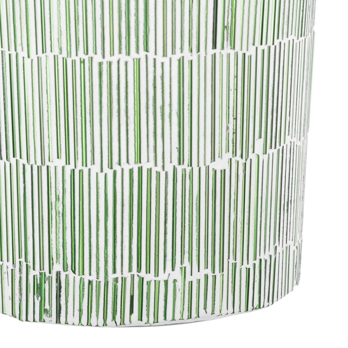 Ljusstakar Grön Glas Cement 10 x 10 x 13 cm - 3