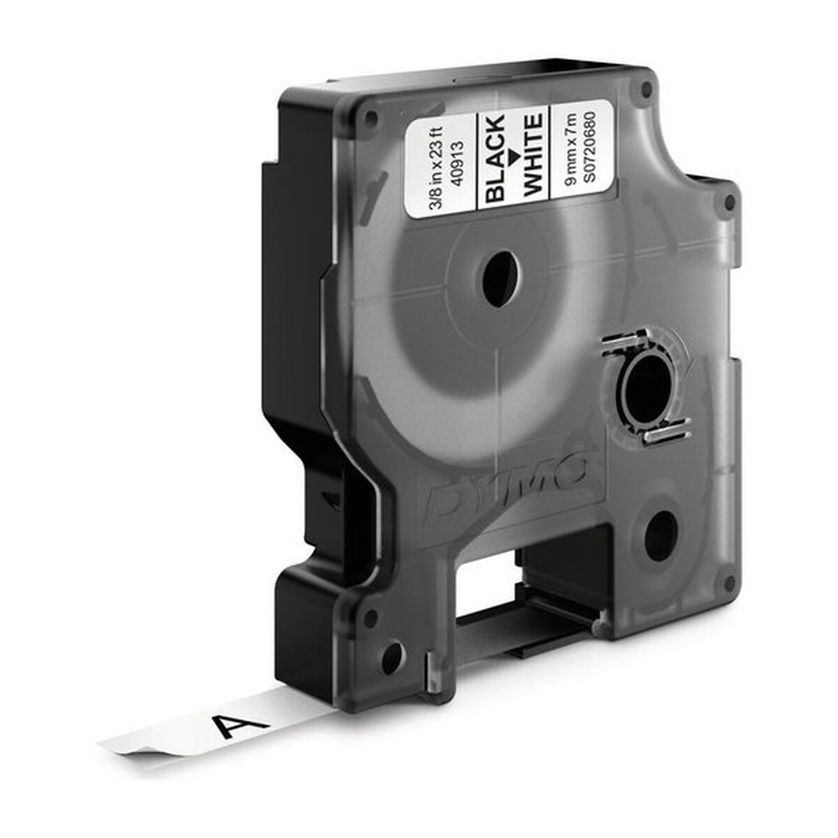 Laminerat Band Dymo S0720680 Svart Svart/Vit - 3