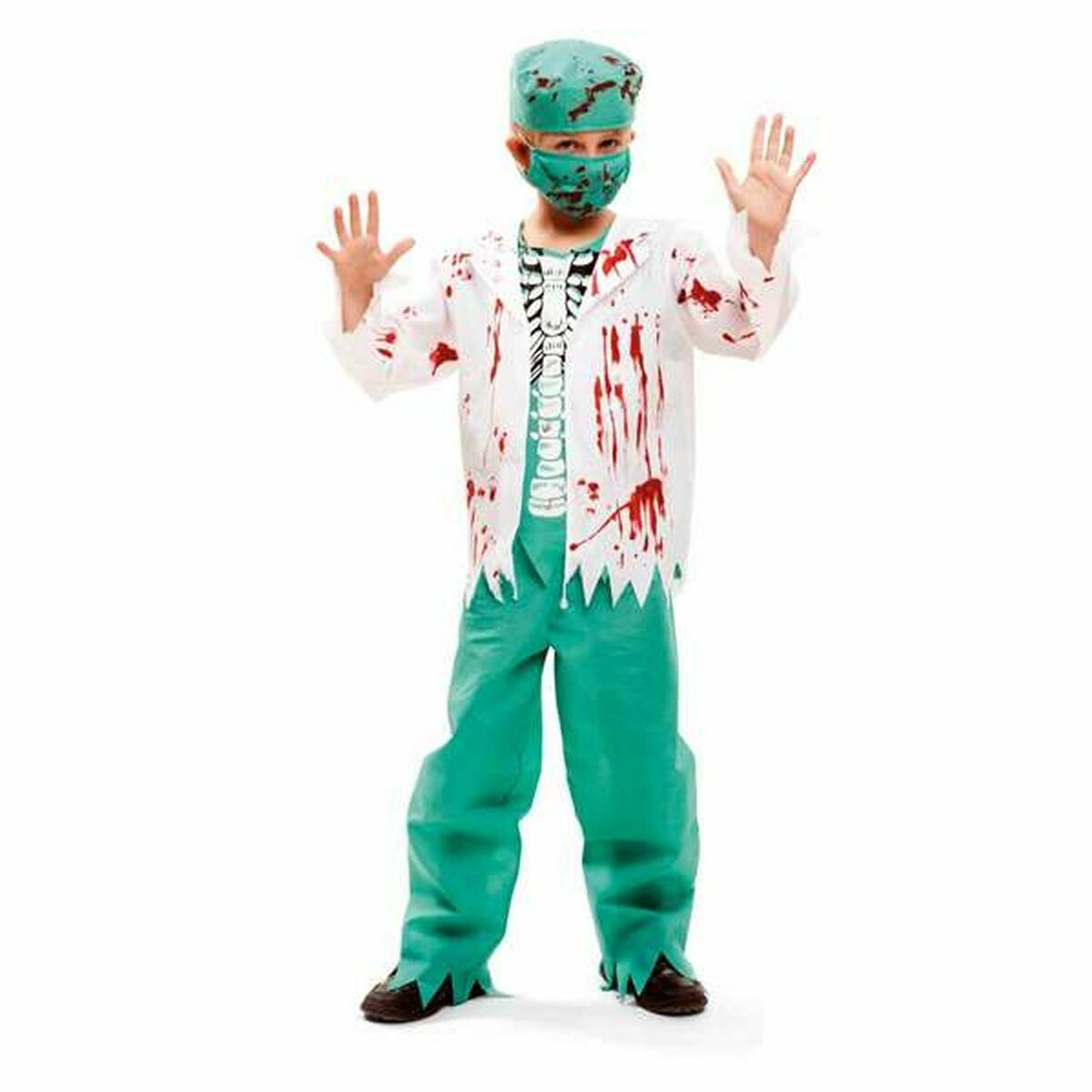 Maskeraddräkt för barn My Other Me Kirurg Skelett Läkare Klänning 4 Delar (4 Delar)