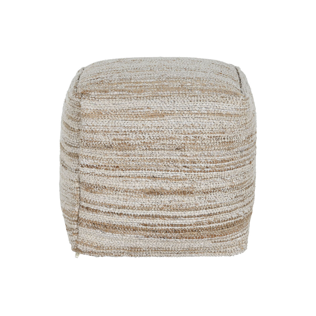 Fotpall Home ESPRIT Vit Naturell 45 x 45 x 45 cm - 4