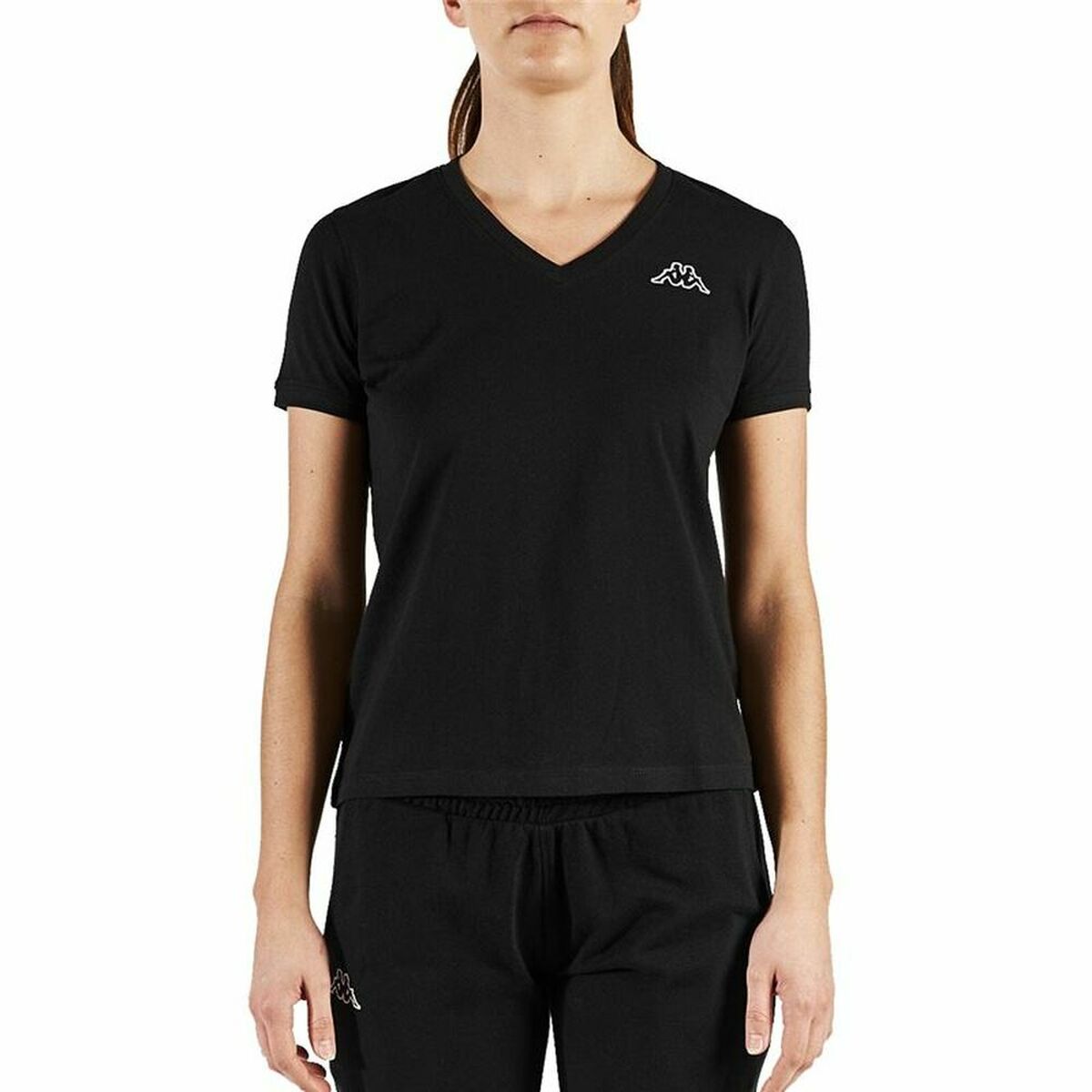 T-shirt med kortärm Dam Kappa Cabou Svart - 2