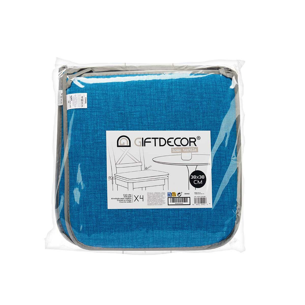 Stolsdyna 38 x 2,5 x 38 cm (4 antal) - 4