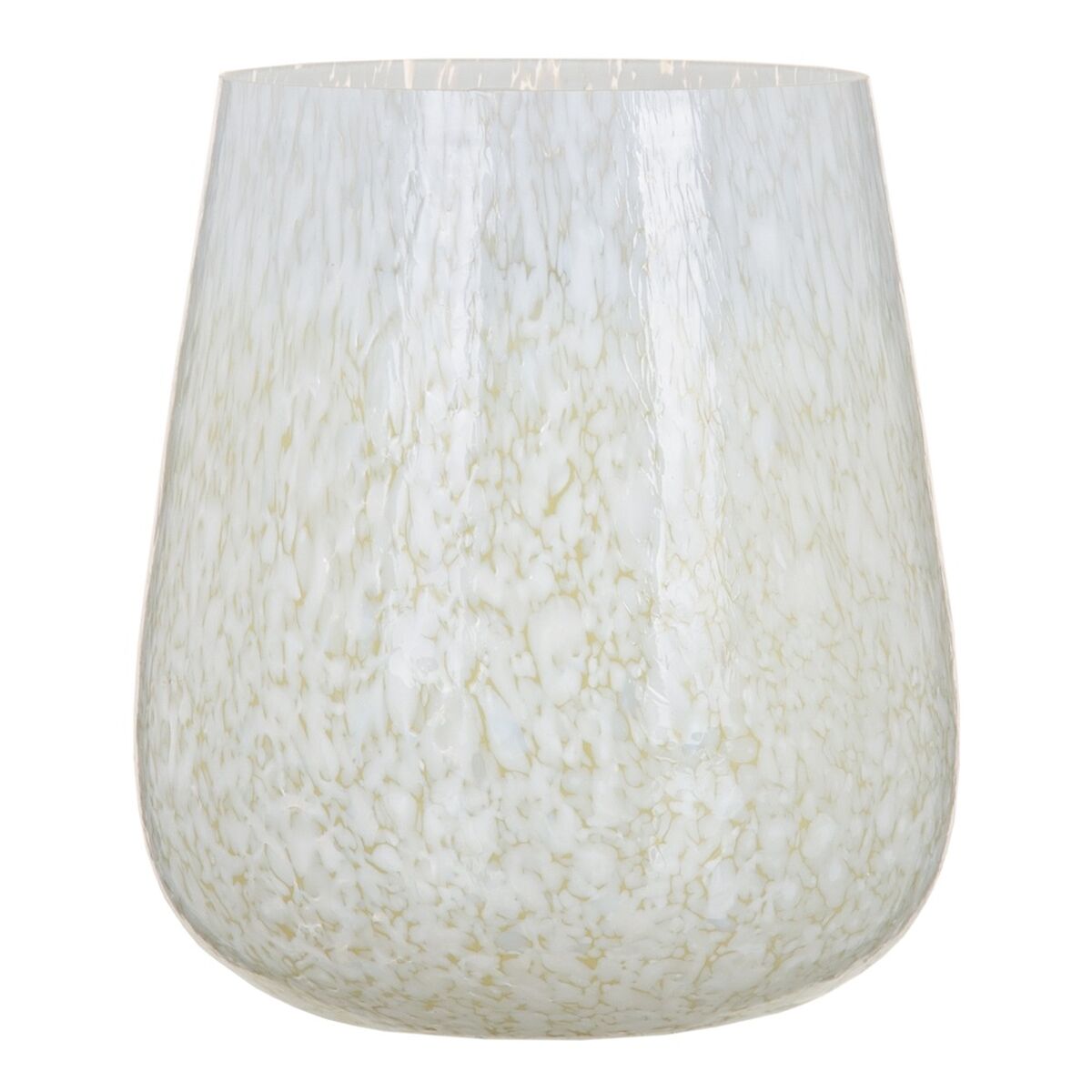 Ljusstakar Glas Vit 13 x 13 x 15 cm
