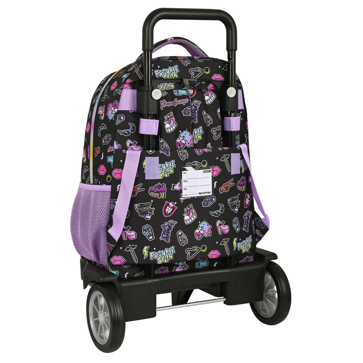 Skolväska med hjul Monster High Creep Svart 33 X 45 X 22 cm - 3