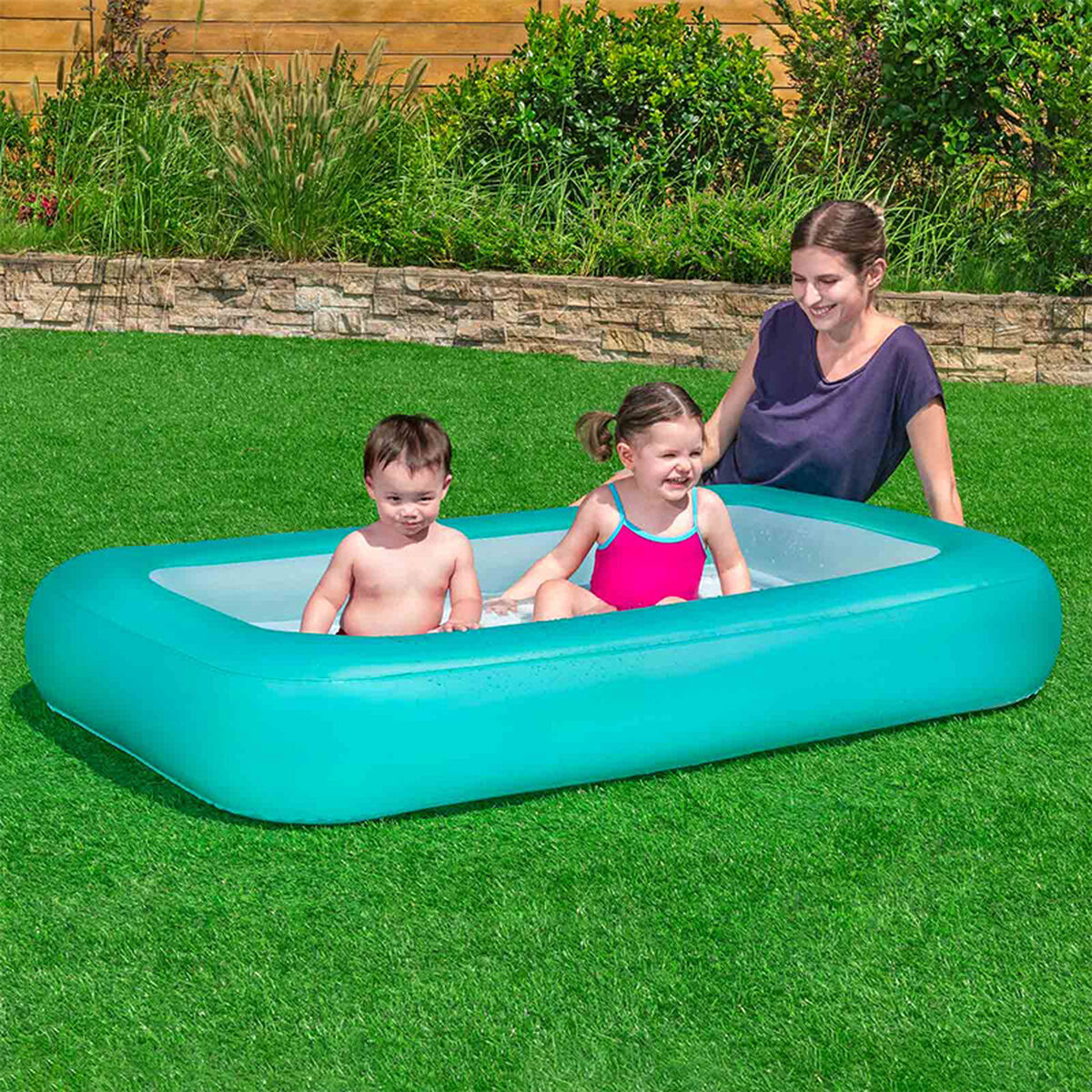 Bestway Uppblåsbar Barnpool Bebe Mjuk Botten 104x25 cm +2 År Trädgård 51115 - 3